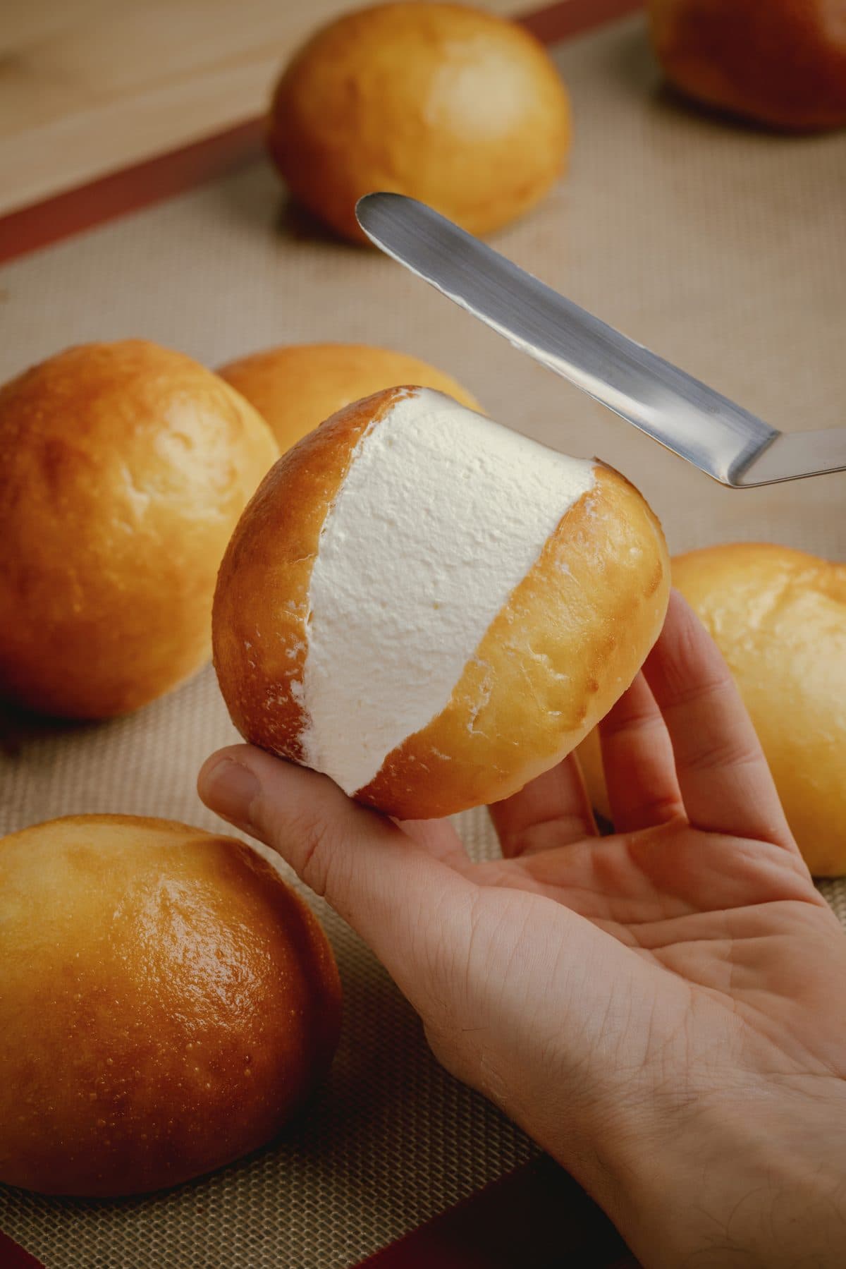 Maritozzo alla Panna — Pillowy brioche bun split with whipped Hokkaido cream — our hero, by request of Hong Kong.